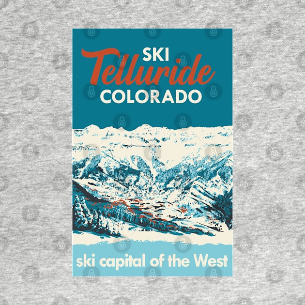 Ski Telluride Vintage Poster by ROEDERcraft